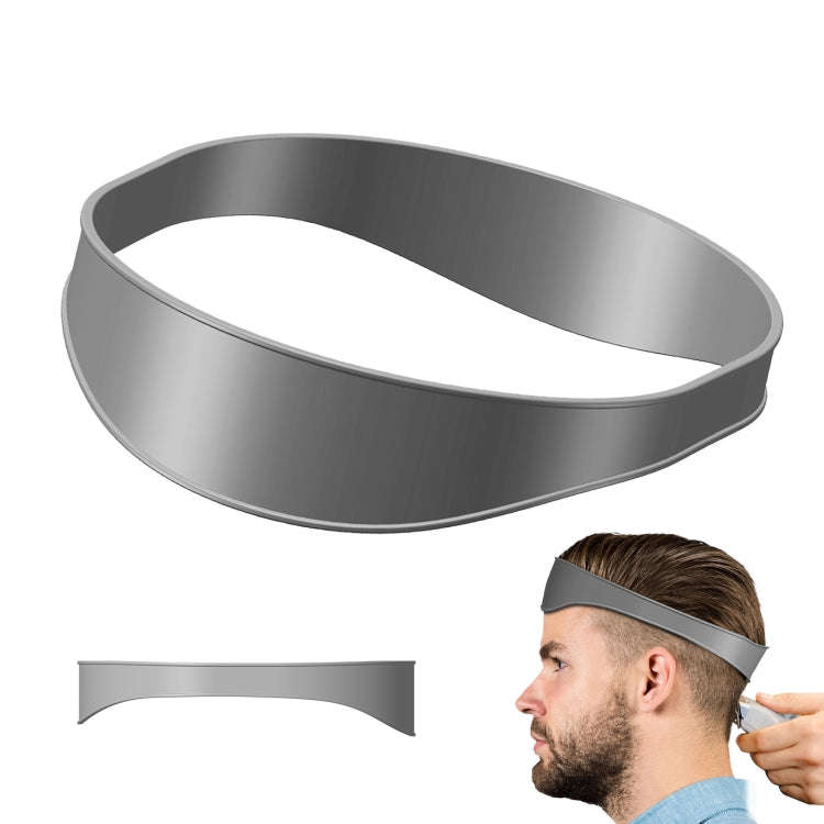 Salon Neck Hair Line Guide Barber Trim Ruler Hair DIY Tool Hair Trimming Template Tools(Grey)