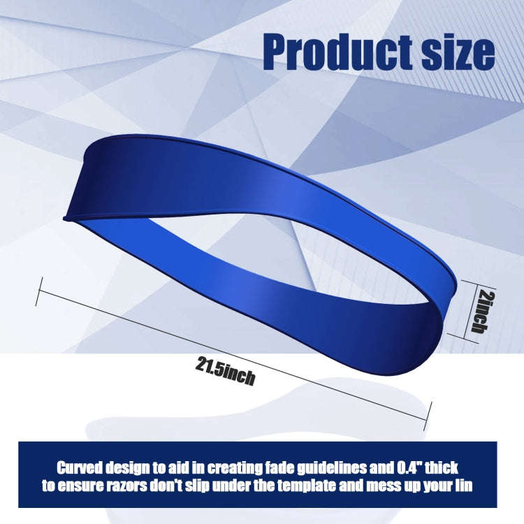 Salon Neck Hair Line Guide Barber Trim Ruler Hair DIY Tool Hair Trimming Template Tools(Blue)