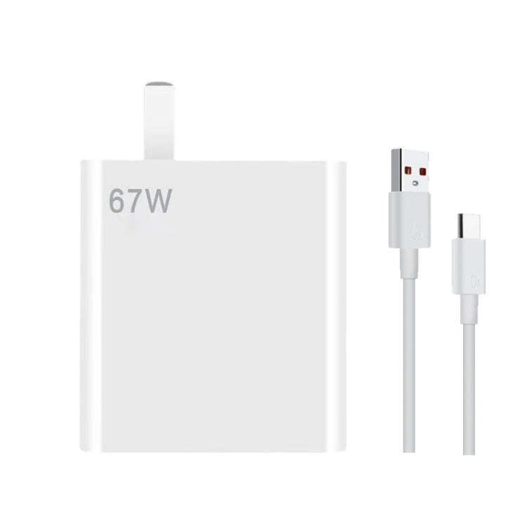 For Xiaomi 11 Pro/11 Ultra Flash Charging Effect Universal 67W USB Charger US Plug, Style: Charge...