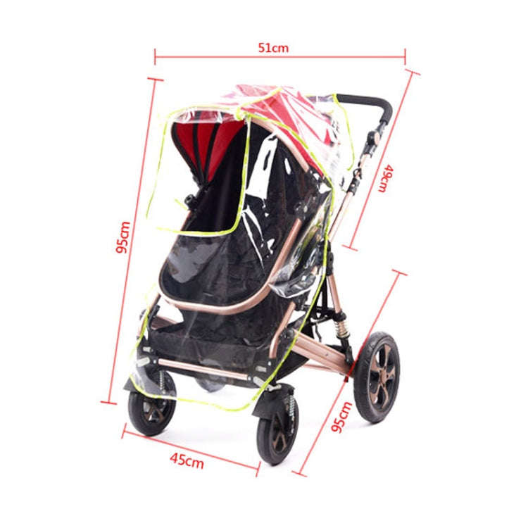 Baby Stroller Rain Cover Windproof Dustproof Raincoat High Landscape Special Rain Cover EVA Doubl...