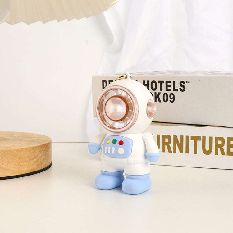6092 Cartoon Astronaut Fan With Lanyard Portable Mini USB Charging Fan(Purple)