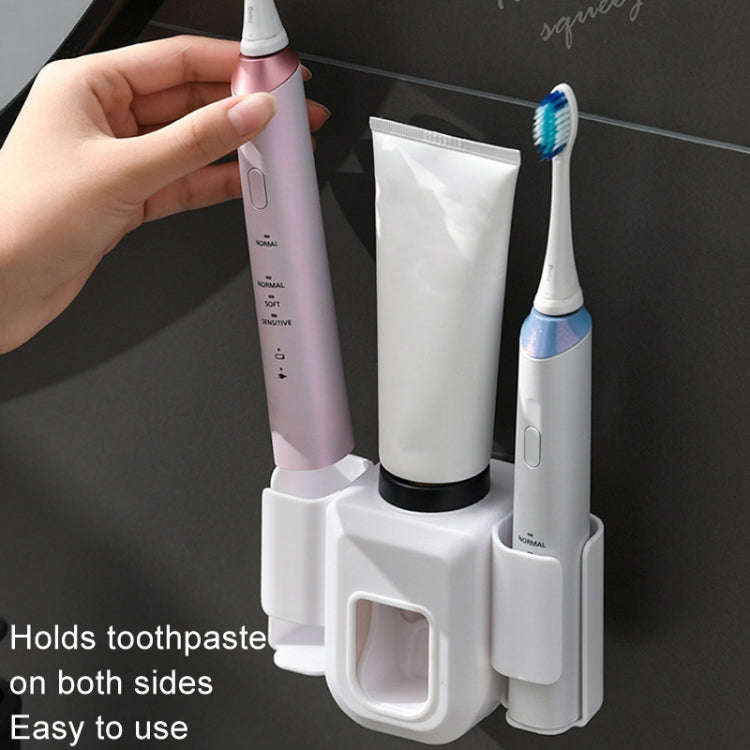 Electric Toothbrush Holder Automatic Toothpaste Squeezer Bathroom Wall Mounted Toothpaste Holder(...