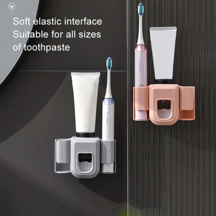 Electric Toothbrush Holder Automatic Toothpaste Squeezer Bathroom Wall Mounted Toothpaste Holder(...