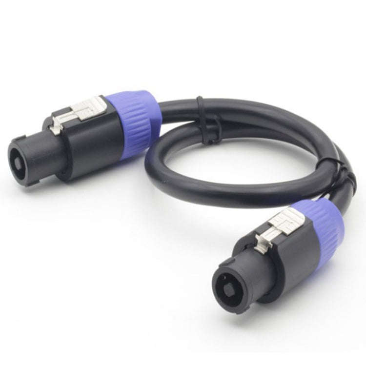 Male To Male Four Core Ohm Cable Audio Cable Ring Stage Speaker Cable 3m(Blue Black)