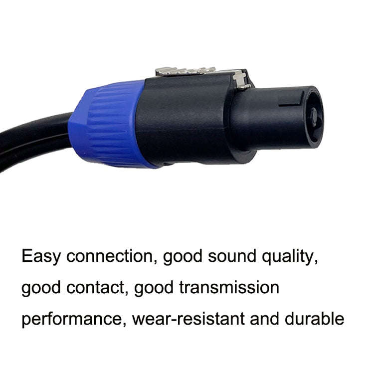 Male To Male Four Core Ohm Cable Audio Cable Ring Stage Speaker Cable 3m(Blue Black)