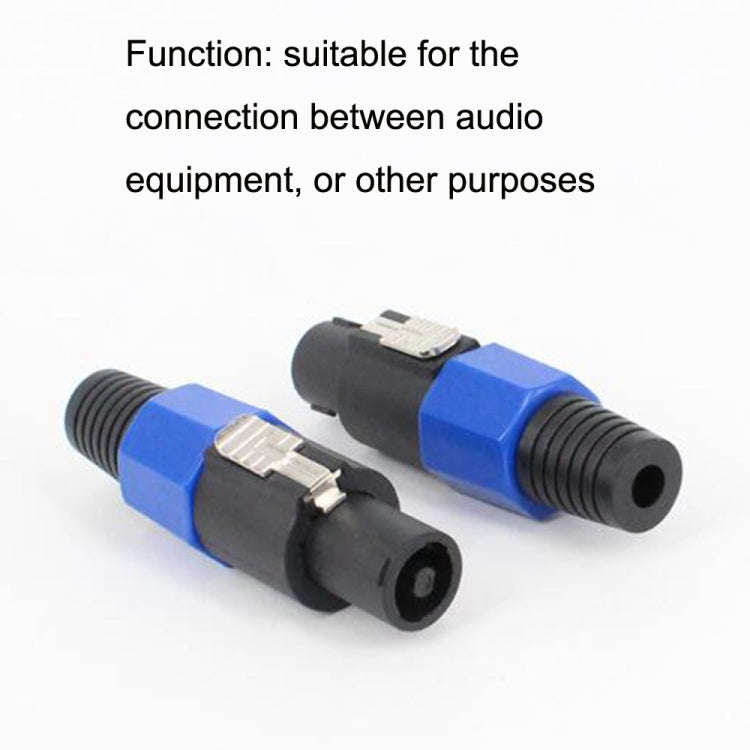 Male To Male Four Core Ohm Cable Audio Cable Ring Stage Speaker Cable 3m(Blue Black)