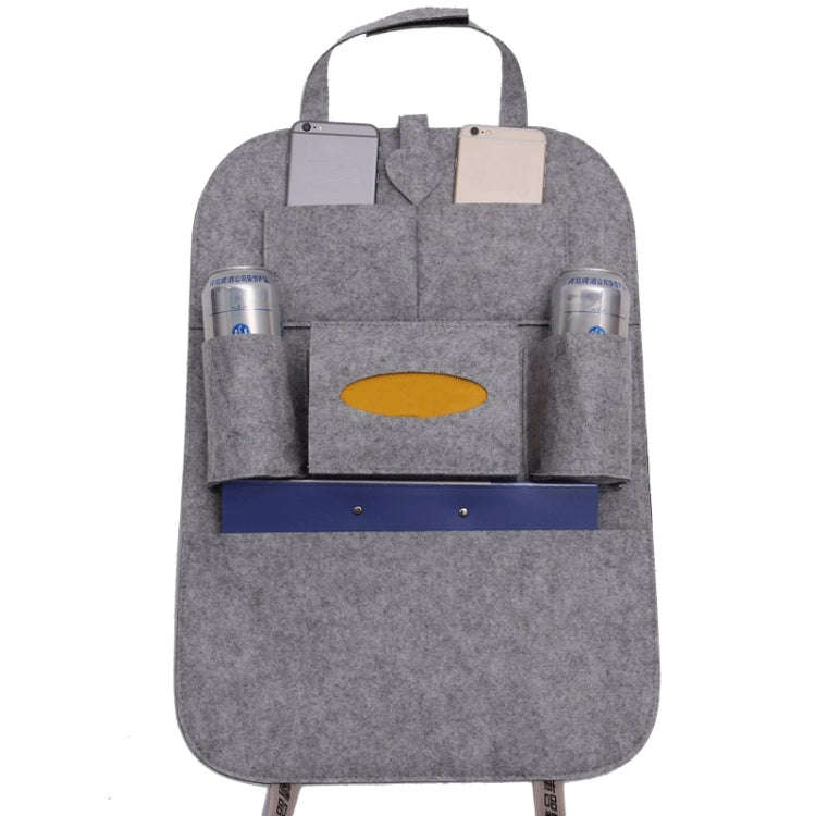 Car Multifunctional Seat Back Storage Hanging Bag, Size: 40x56cm(Light Grey)