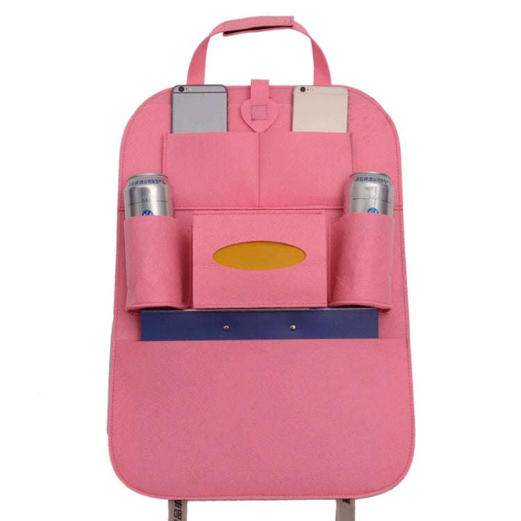Car Multifunctional Seat Back Storage Hanging Bag, Size: 40x56cm(Pink)