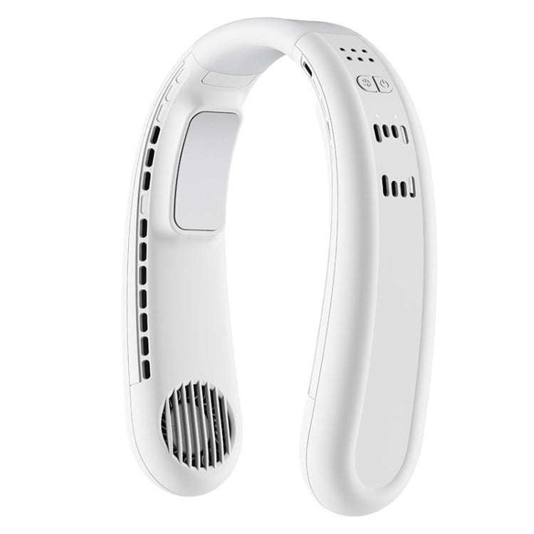 F63 Semiconductor Cooling Hanging Neck Fan USB Silent Outdoor Mini Fan(White)