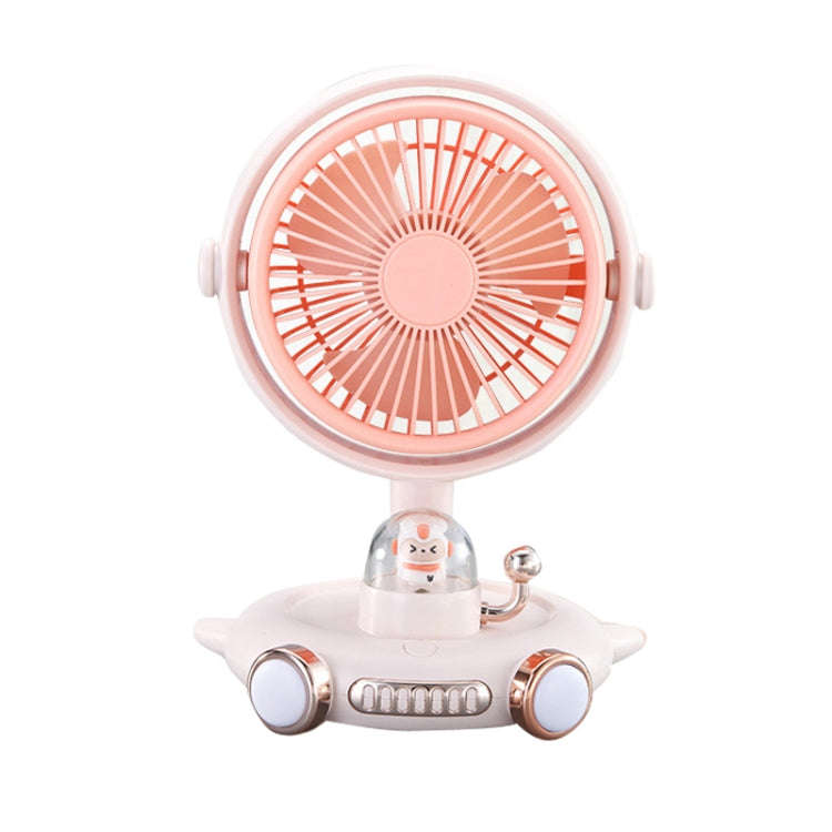Household Cute Pet Fan USB Desktop Night Light Fan(Apricot)