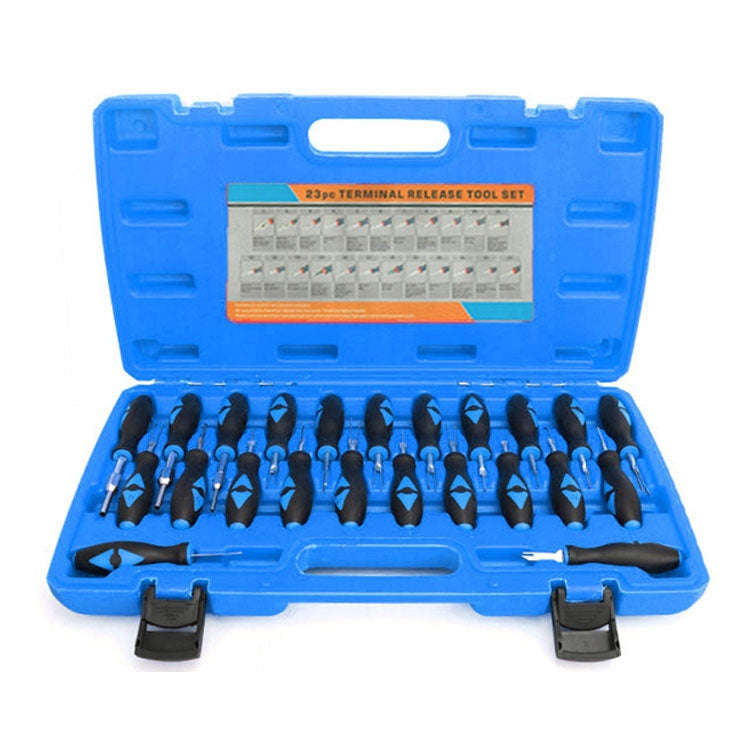 23pcs/set For Audi Terminal Remover Car Wiring Harness Plug Unlocker Pin Extractor(Blue)
