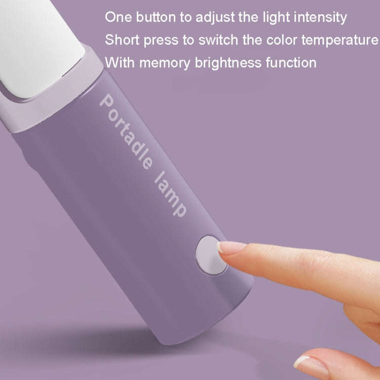 GIVELONG Handheld Mini Magnetic Lamp LED Intelligent Infinity Button Type Desk Lamp(Purple)