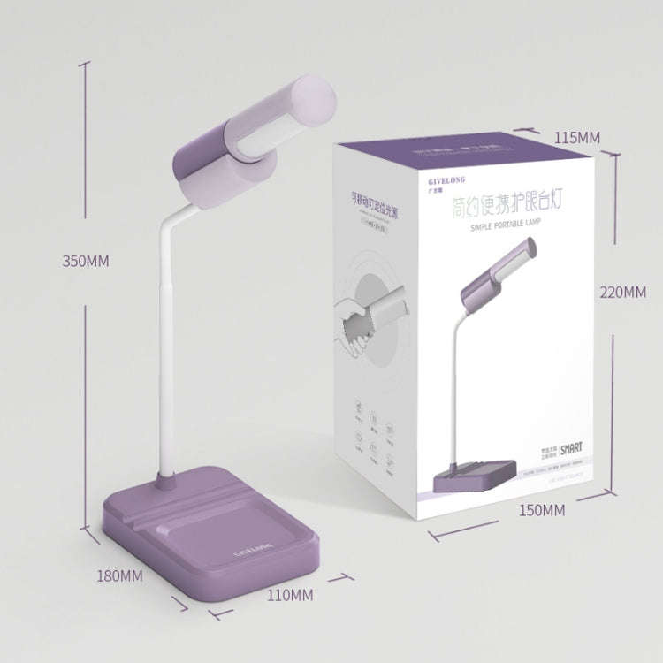 GIVELONG USB Charging Desktop Light Magnetic Base Removable Simple Eye Protection Portable Lamp(G...