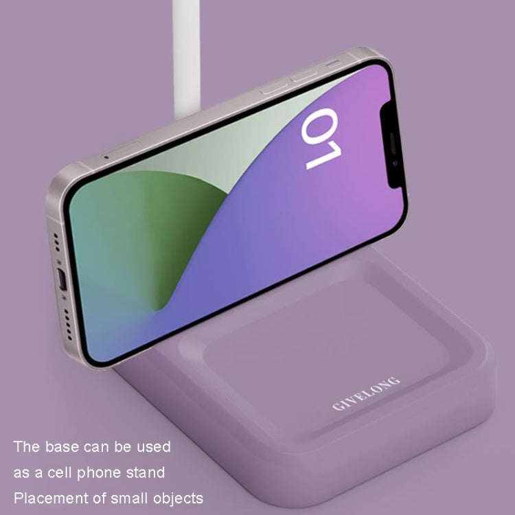 GIVELONG USB Charging Desktop Light Magnetic Base Removable Simple Eye Protection Portable Lamp(Red)