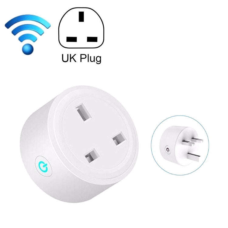 Tuya Smart App Wifi Smart Socket Phone Remote Timing Voice Switch Supports Alexa UK Plug, Style: ...