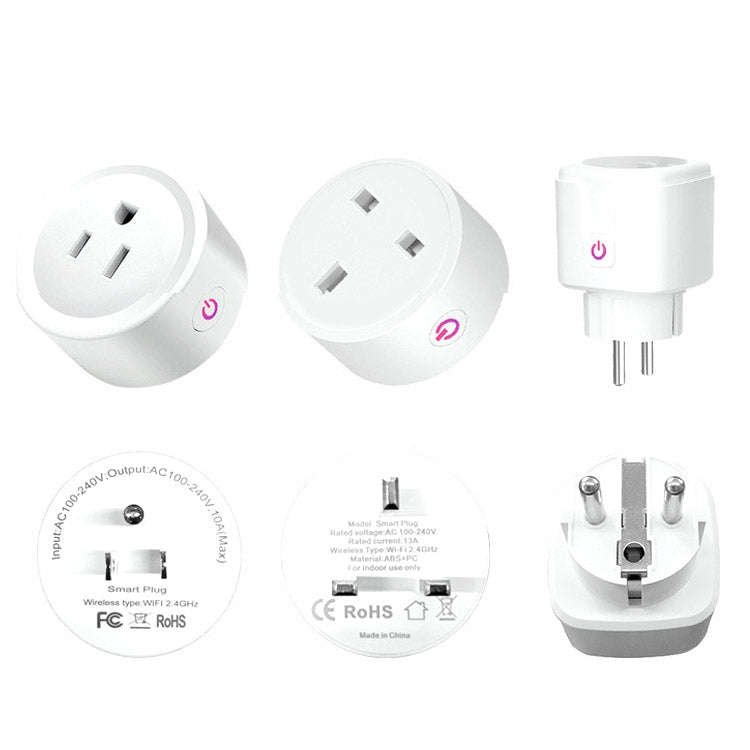 Tuya Smart App Wifi Smart Socket Phone Remote Timing Voice Switch Supports Alexa UK Plug, Style: ...