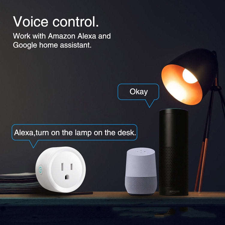 Tuya Smart App Wifi Smart Socket Phone Remote Timing Voice Switch Supports Alexa UK Plug, Style: ...