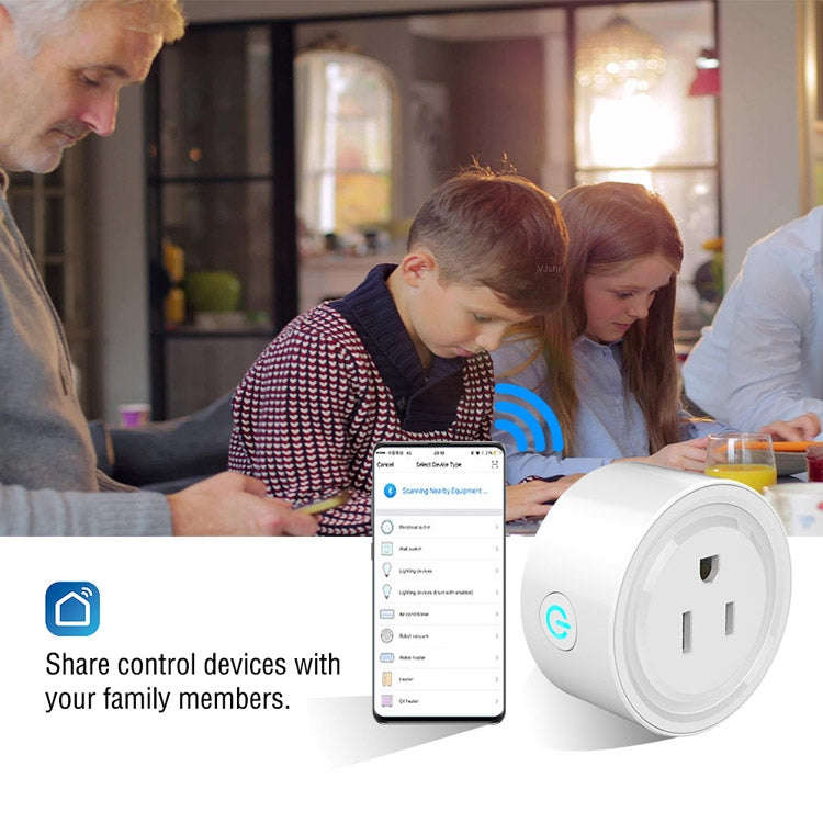 Tuya Smart App Wifi Smart Socket Phone Remote Timing Voice Switch Supports Alexa UK Plug, Style: ...