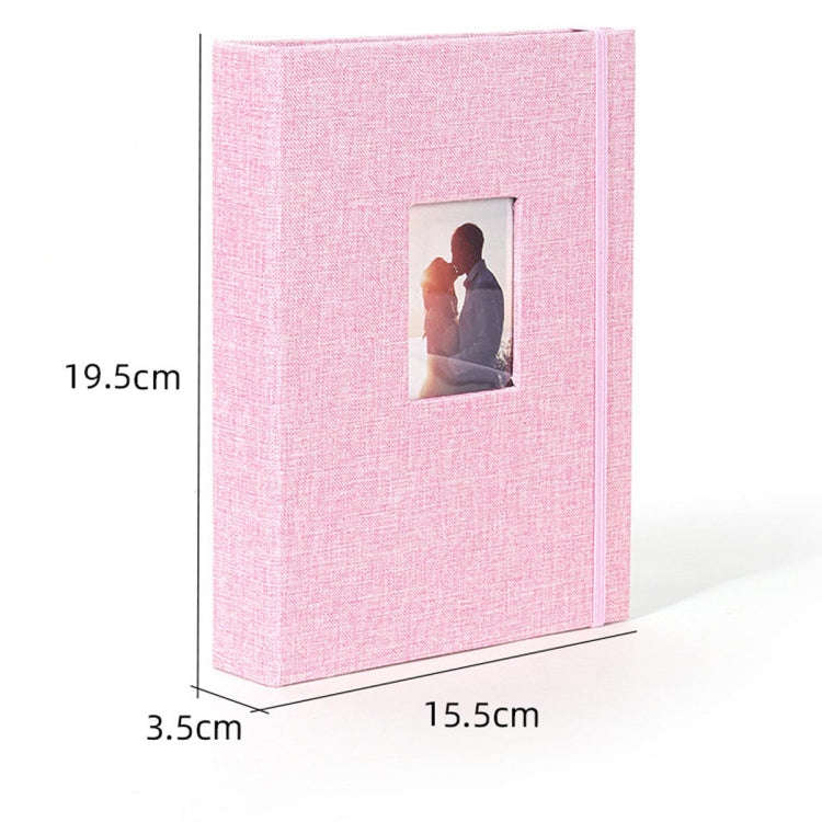 3-inch 208 Pockets Cotton Linen Photo Album Photocard Holder(Grey)