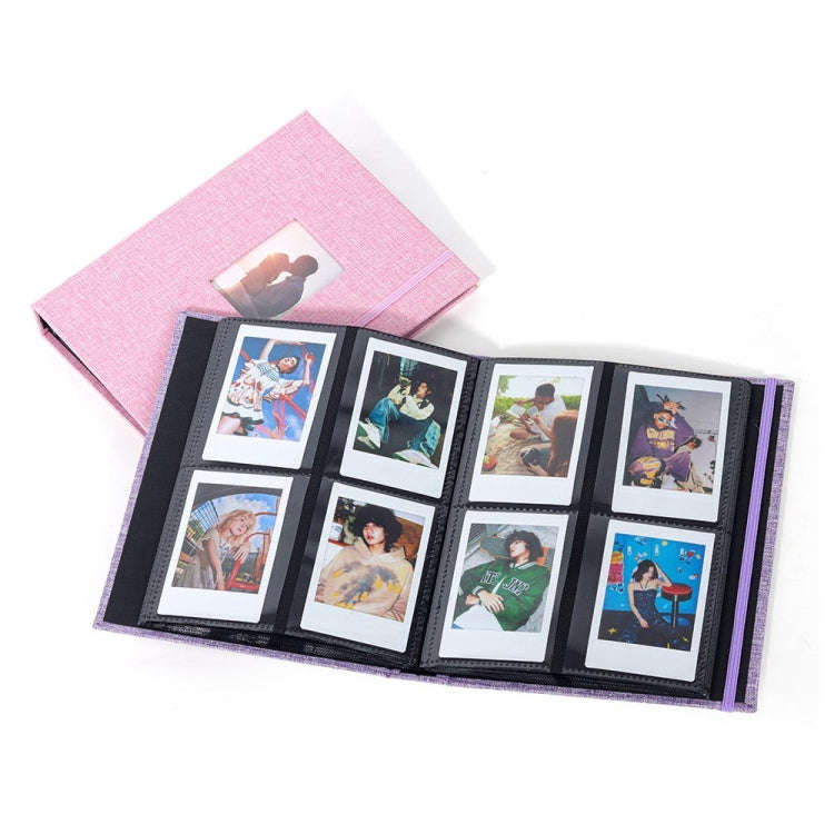 3-inch 208 Pockets Cotton Linen Photo Album Photocard Holder(Grey)