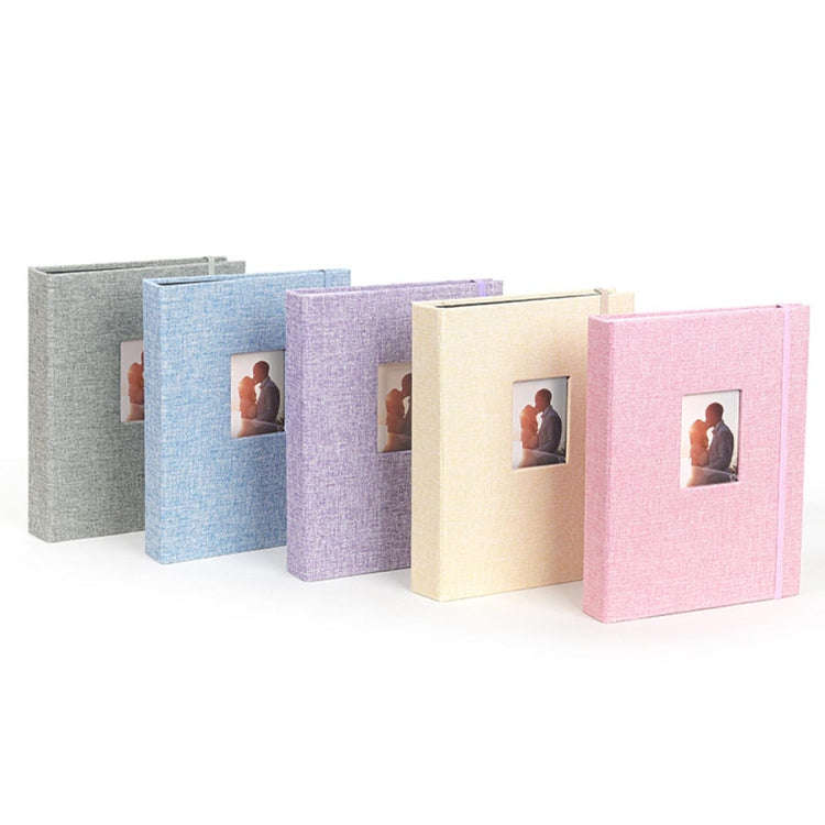 3-inch 208 Pockets Cotton Linen Photo Album Photocard Holder(Blue)