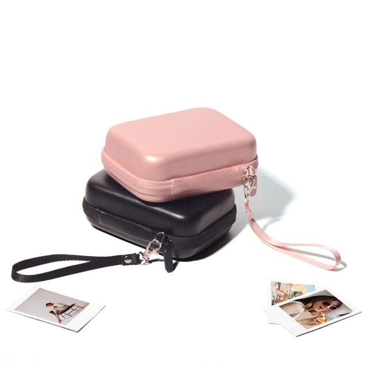 For FUJIFILM Instax Mini EVO  Link LiPlay PU Leather Camera Bag  With Wrist Strap(Black)