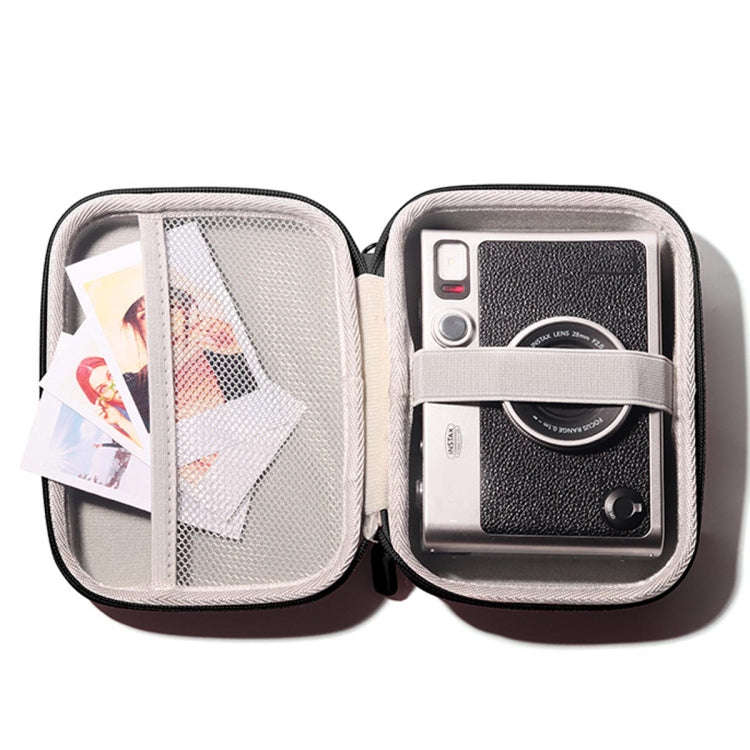 For FUJIFILM Instax Mini EVO  Link LiPlay PU Leather Camera Bag  With Wrist Strap(Black)