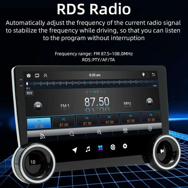 10.1 inch IPS Display + 2.5D Touch Screen Bluetooth FM Radio Car Navigation Machine, Memory: 1+32G