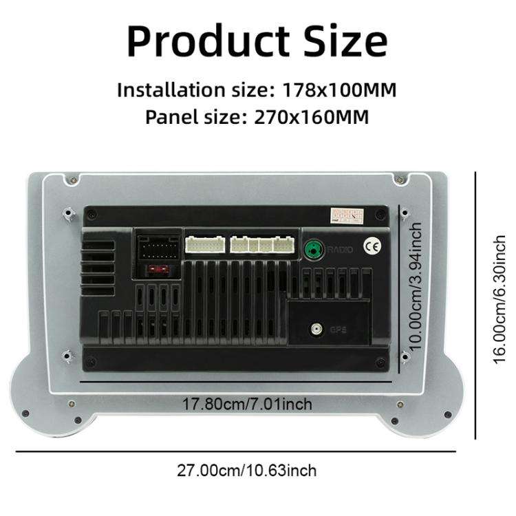 10.1 inch IPS Display + 2.5D Touch Screen Bluetooth FM Radio Car Navigation Machine, Memory: 1+32G