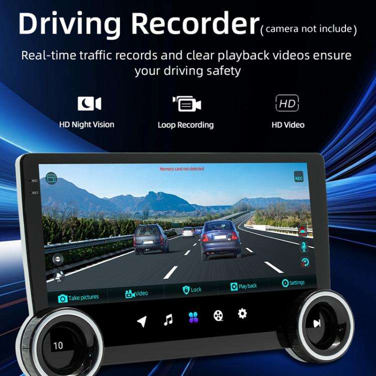 10.1 inch IPS Display + 2.5D Touch Screen Bluetooth FM Radio Car Navigation Machine, Memory: 1+32G