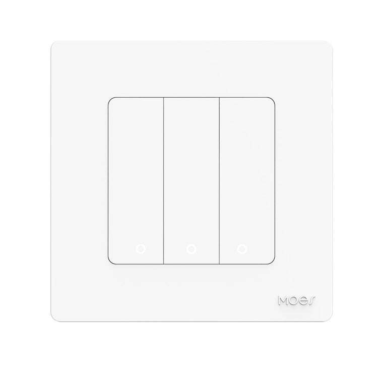 Tuya ZigBee Smart Single-fire Zero-fire Sharing Timing Voice Wall Switch EU Plug, Style: 3 Ways (...