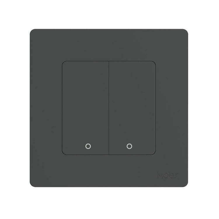 Tuya ZigBee Smart Single-fire Zero-fire Sharing Timing Voice Wall Switch EU Plug, Style: 2 Ways (...
