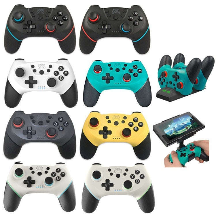 For Switch/ Switch OLED/Switch Lite Bluetooth Handle 6-axis Wireless Gamepad(Left Blue Right Red)