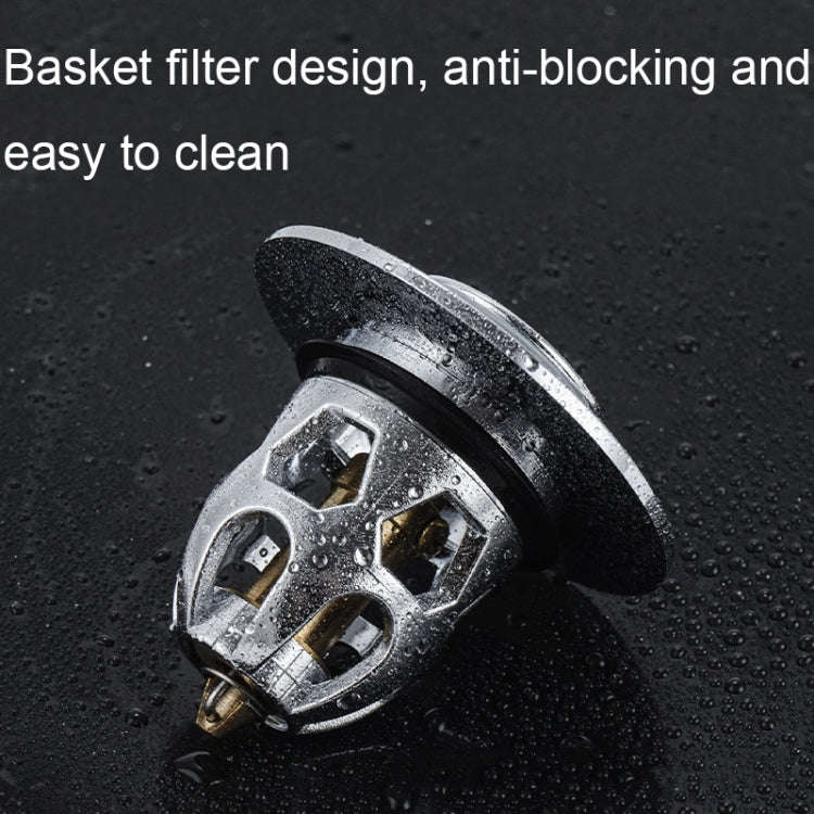005 Washbasin Bouncing Core Push-type Deodorant Drain Plug, Specification: Gray