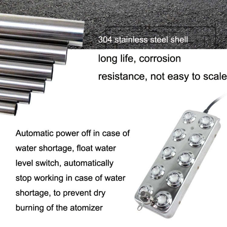 Ultrasonic Atomization Accessories 10 Heads Fog Maker Landscape Large Fog Volume Humidifier Atomi...