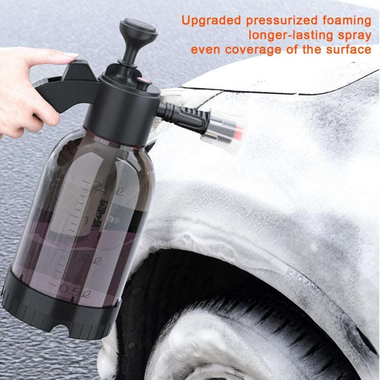 2L Foam Sprayer Pressure Spray Bottle for Car Washing Plants Watering Fertilizing(Black)