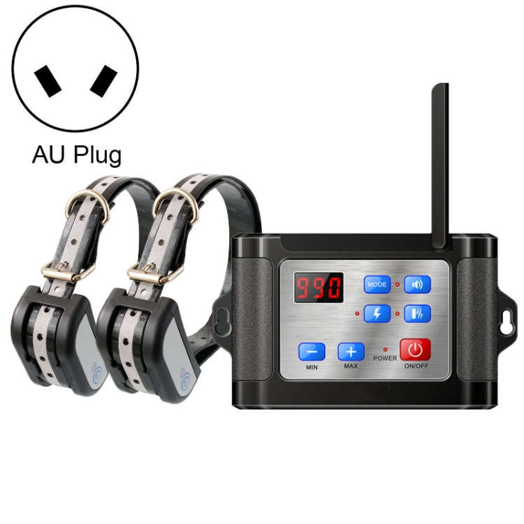 Outdoor Wireless Electronic Pet Fence Night Reflective Collar, Specification: One for Two(AU Plug)