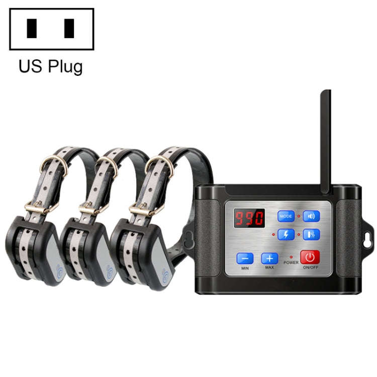 Outdoor Wireless Electronic Pet Fence Night Reflective Collar, Specification: One for  Three(US P...