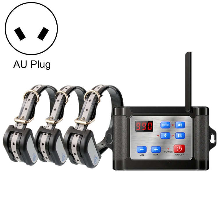 Outdoor Wireless Electronic Pet Fence Night Reflective Collar, Specification: One for  Three(AU P...