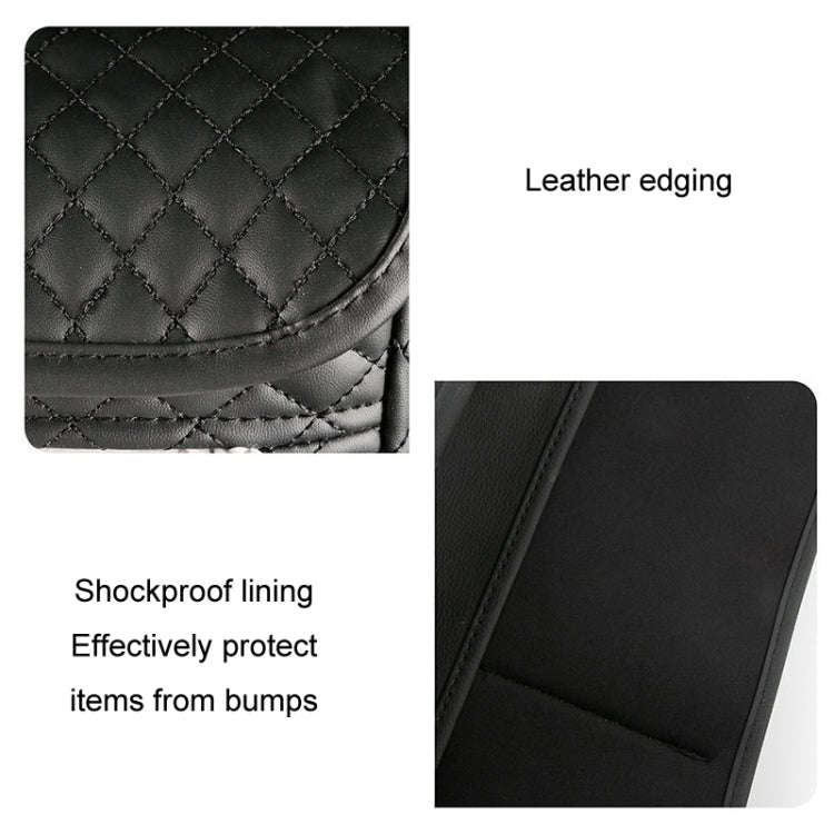 Car Central Control Seat Back Leather Multifunctional Storage Bag(Black)