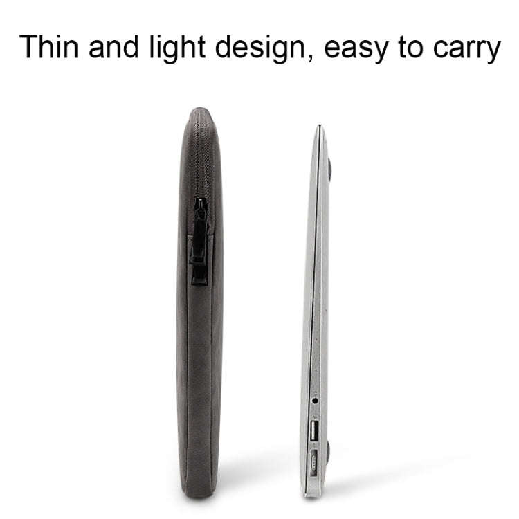 ND12 Lambskin Laptop Lightweight Waterproof Sleeve Bag, Size: 13.3 inches(Deep Gray with Bag)