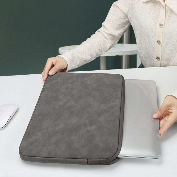 ND12 Lambskin Laptop Lightweight Waterproof Sleeve Bag, Size: 13.3 inches(Deep Gray)