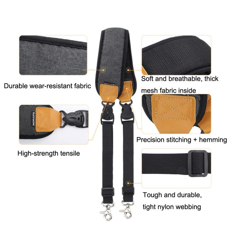 For DJI RS3 Mini Sunnylife RO-GS560 Lanyard Handheld Gimbal Double Buckle Comfortable Shoulder St...