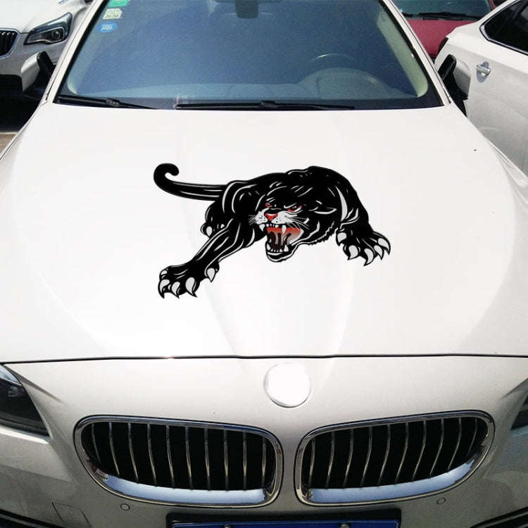 Colorful Black Panther Car Hood Door Reflective Sticker(Head Towards The Right)