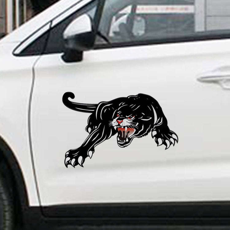 Colorful Black Panther Car Hood Door Reflective Sticker(Head Towards The Left)