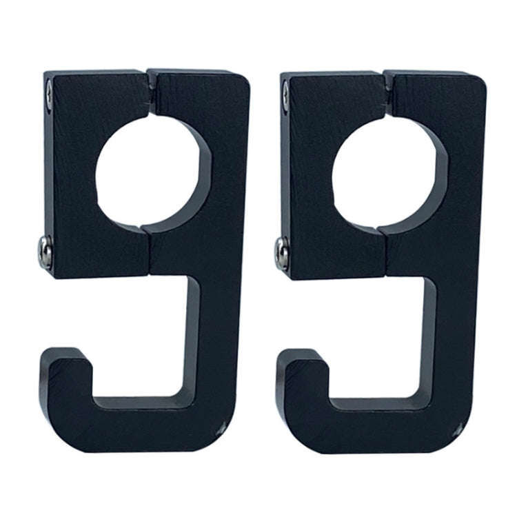 2pcs Motorcycle Type 69 Aluminum Alloy Multifunctional Helmet Hook(Black)