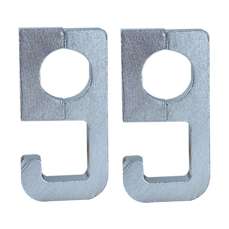 2pcs Motorcycle Type 69 Aluminum Alloy Multifunctional Helmet Hook(Silver)