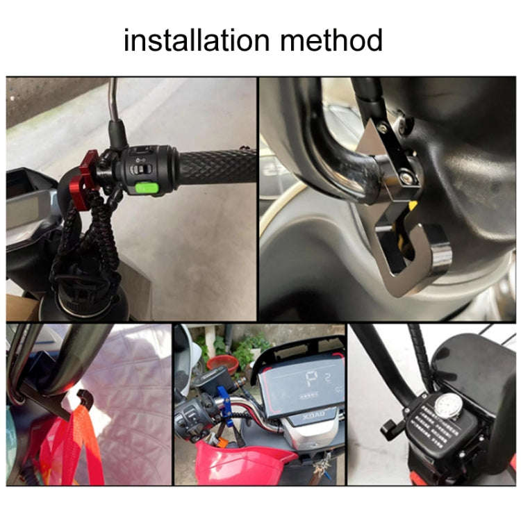 2pcs Motorcycle Type 69 Aluminum Alloy Multifunctional Helmet Hook(Red)