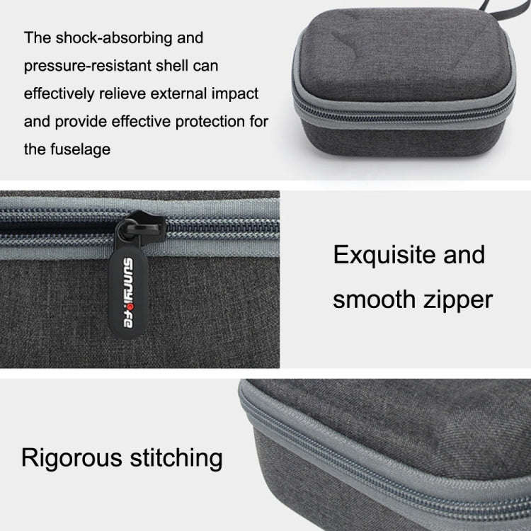 For DJI MIC Sunnylife B557 Wireless Microphone Portable Protective Box Storage Bag(Dark Gray)