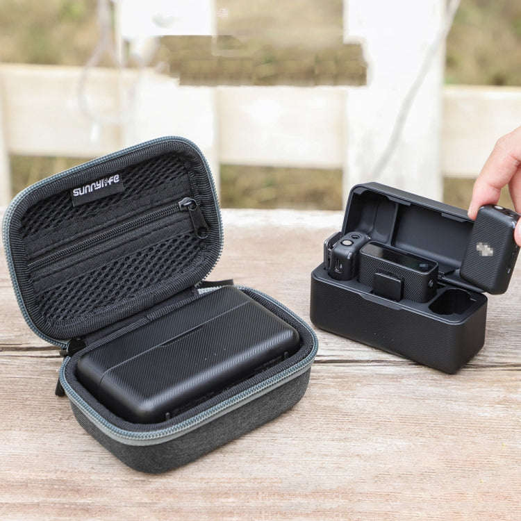 For DJI MIC Sunnylife B557 Wireless Microphone Portable Protective Box Storage Bag(Dark Gray)